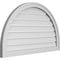 Ekena Millwork Round Top Surface Mount PVC Gable Vent: Functional, w/ 2"W x 1-1/2"P Brickmould Frame, 36"W x 22"H GVPRT36X2202SF - alternate 2